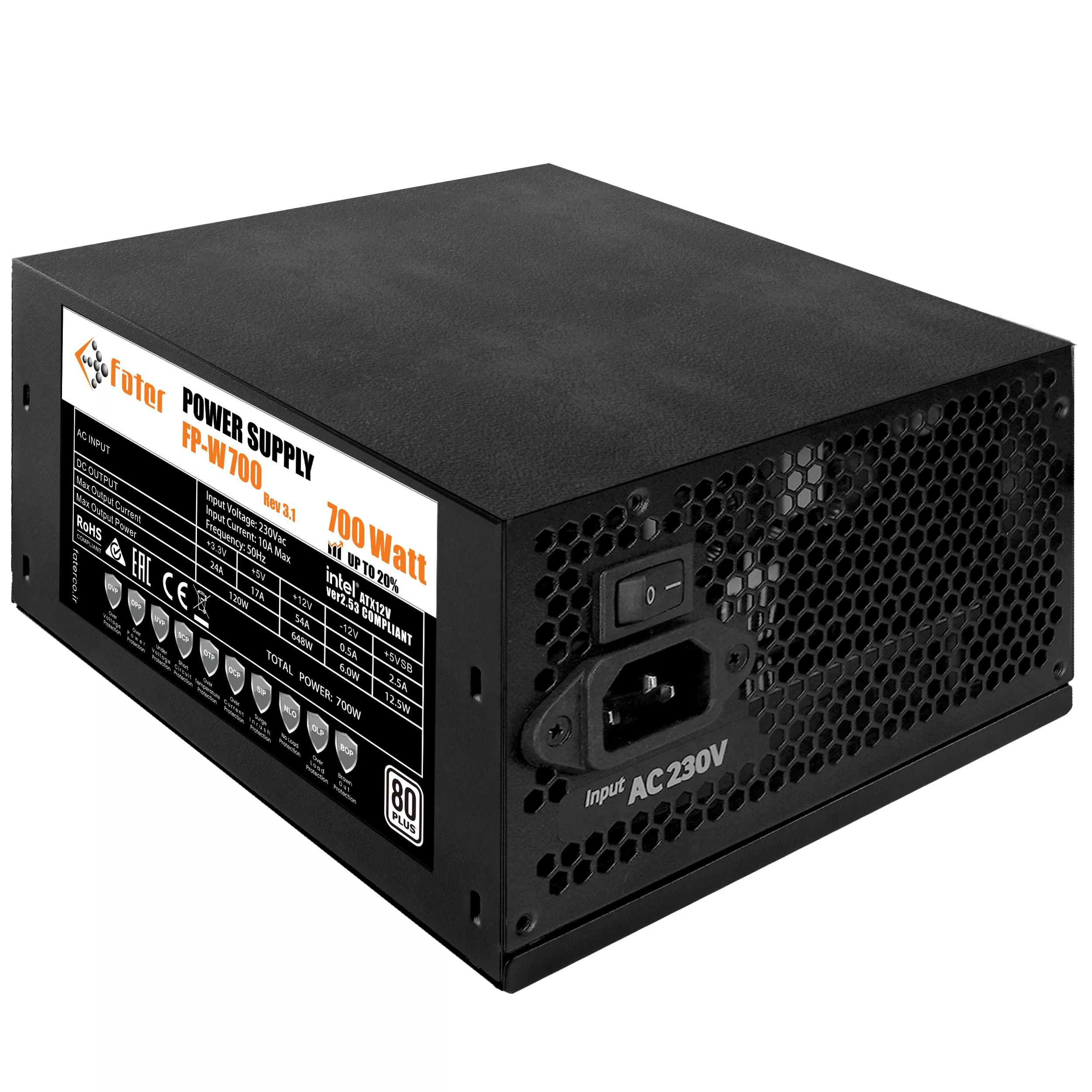 منبع تغذیه کامپیوتر 700 وات فاطر مدل FP-W700 80Plus 700W