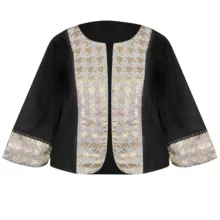 کت زنانه مدل کتان خرجکار ژاکارد کد AK1397