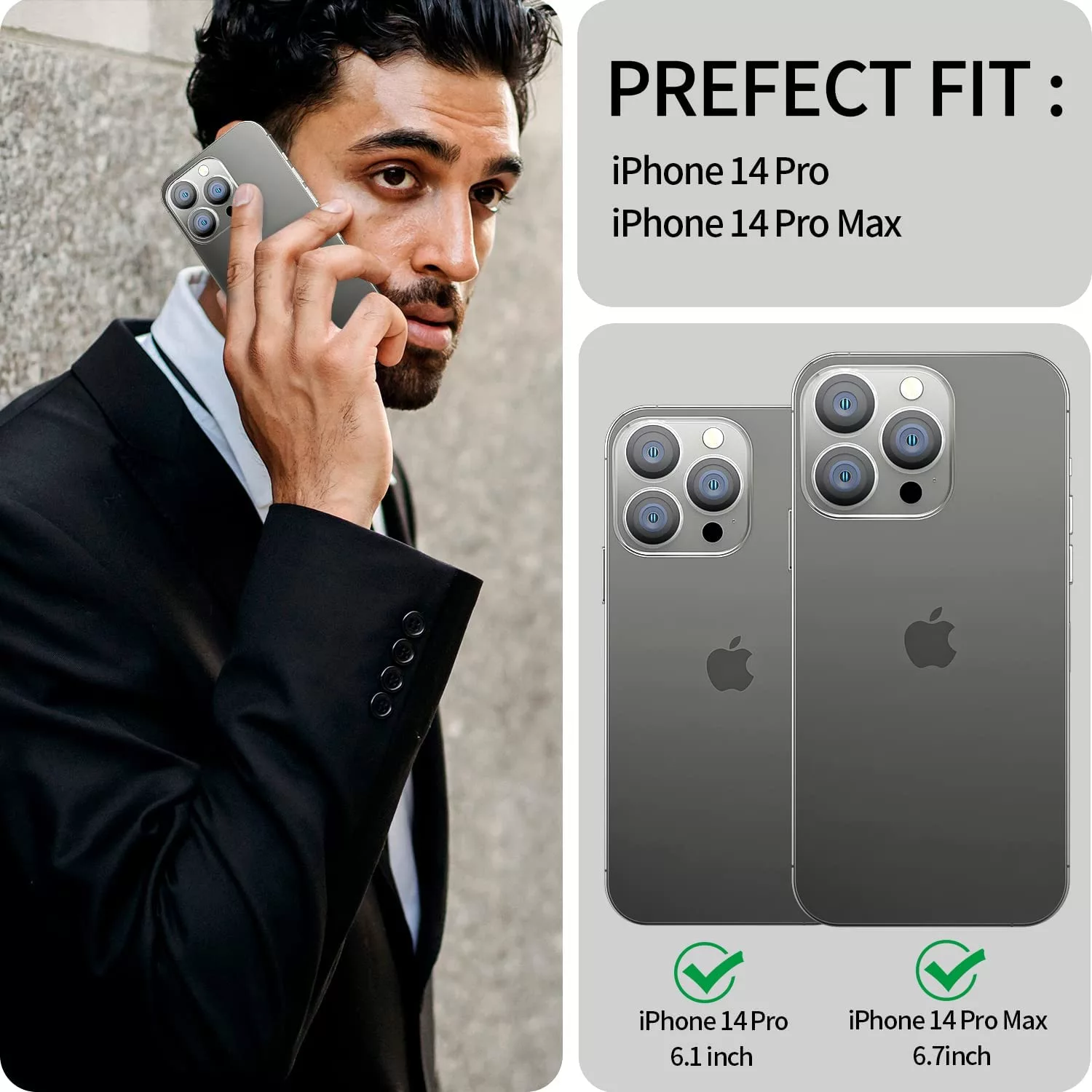 محافظ لنز دوربین بوف مدل HD-ColorLenz مناسب برای گوشی موبایل اپل Iphone 14 Pro Max / 14 Pro