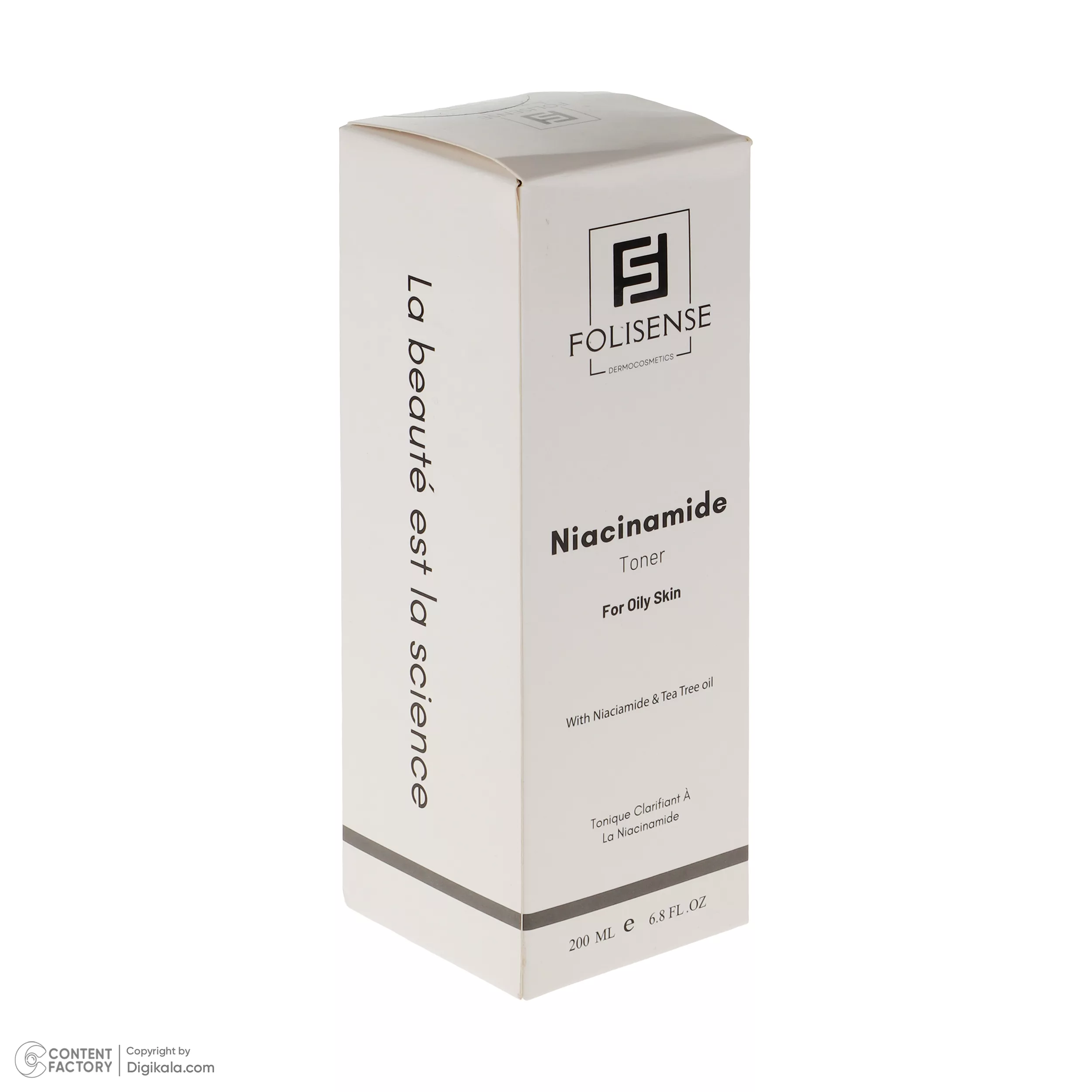تونر فولیسنس مدل Niacinamide مناسب پوستهای چرب حجم 200 میلیلیتر