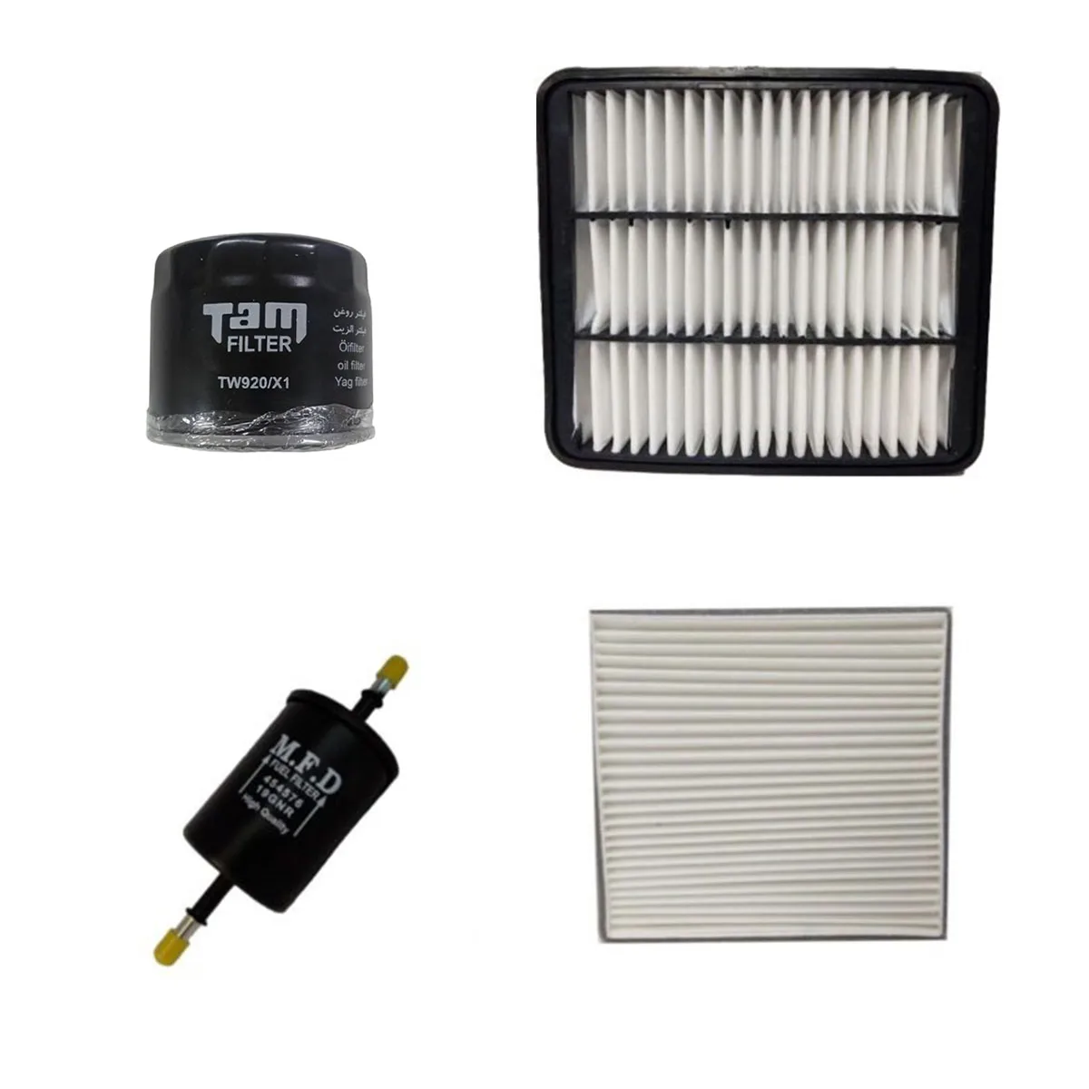 فیلتر روغن تام مدل TW920/X1 مناسب برای ام وی ام 530 به همراه فیلتر هوا فیلتر کابین و فیلتر سوخت