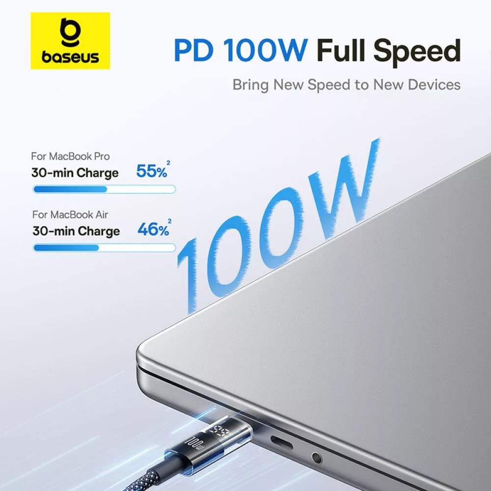 کابل تبدیل USB-C بیسوس مدل Display 2 Fast Charging طول 2 متر