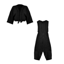 ست کت و سرهمی زنانه مدل MDSS-CH1950 رنگ مشکی