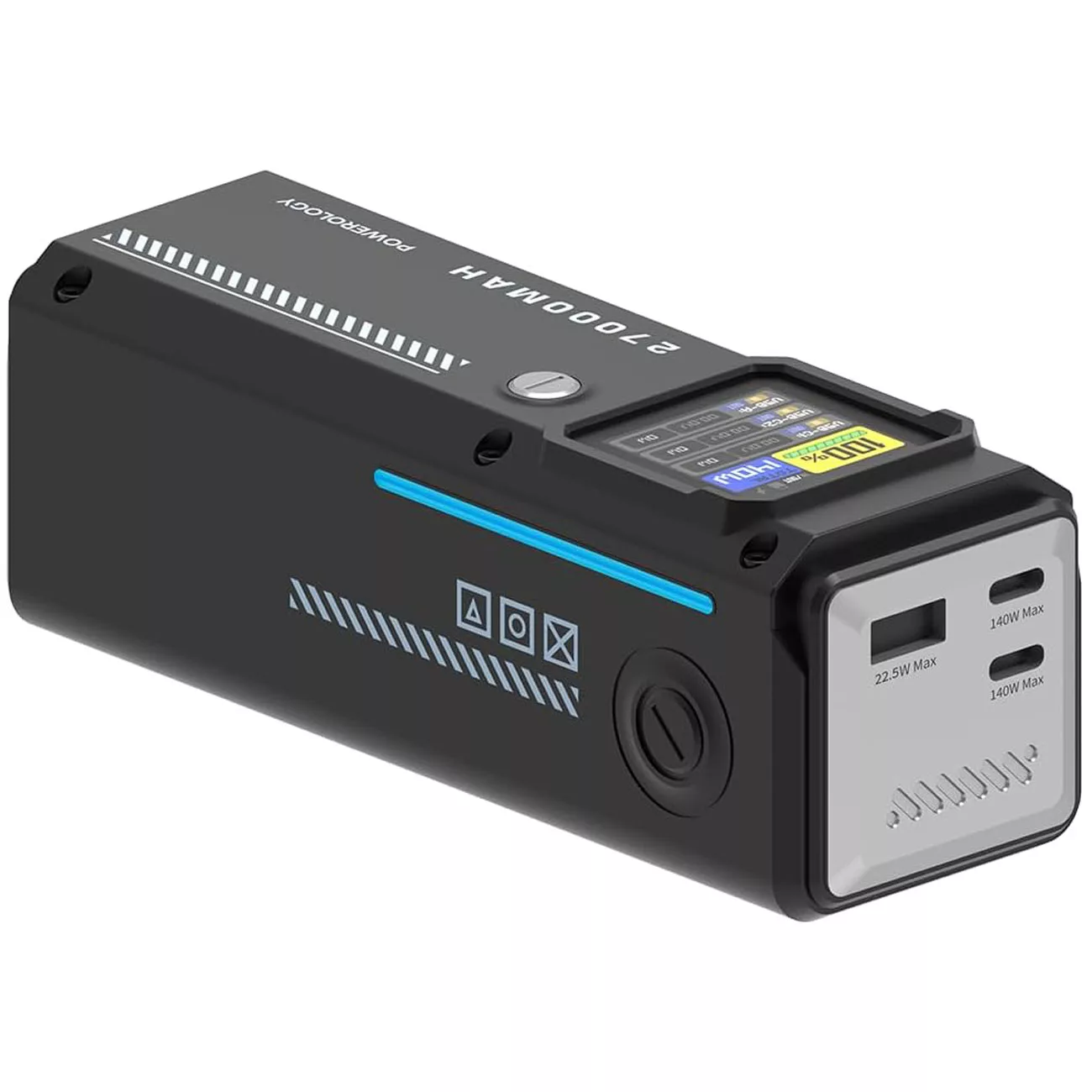 پاوربانک پاورولوجی مدل Smart Display 140W PPBCHA83 ظرفیت 27000 میلی آمپر ساعت