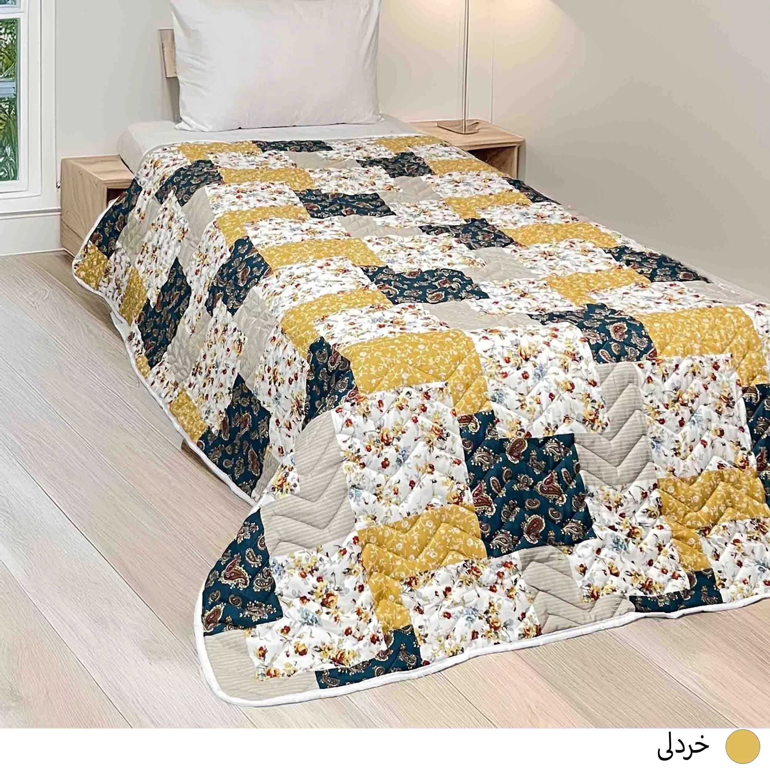 روتختی یک نفره مانیکاهوم مدل چهل تکه پلاس سایز 220x150 سانتی‌متر