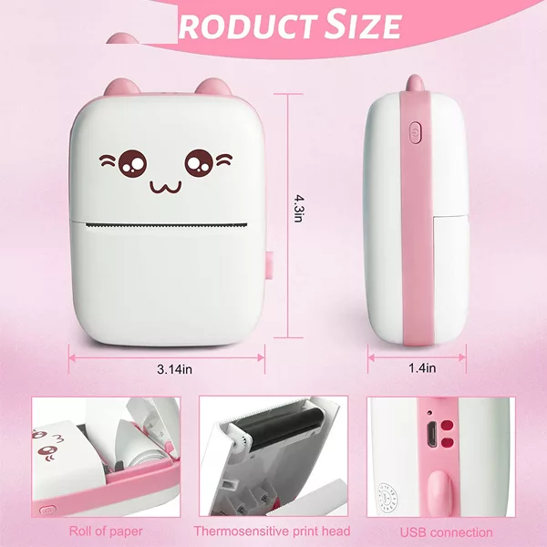 پرینتر حرارتی مدل پرتابل Pink