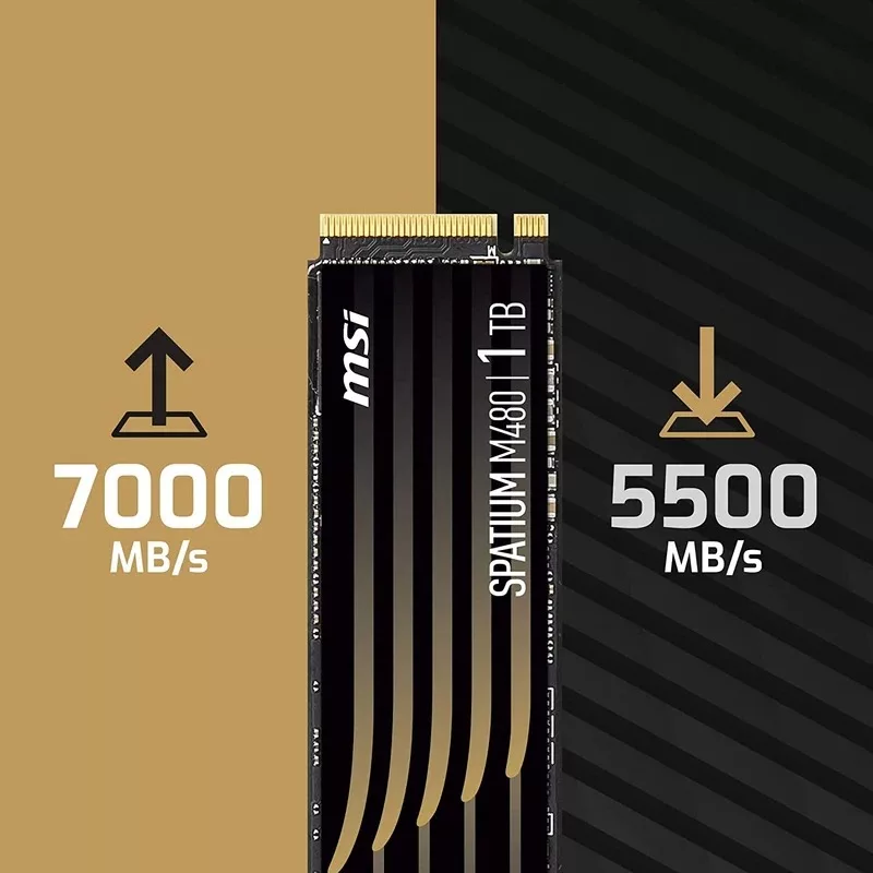 اس اس دی اینترنال ام اس آی مدل SPATIUM M480 PRO PCIe 4.0 NVMe M.2 ظرفیت یک ترابایت