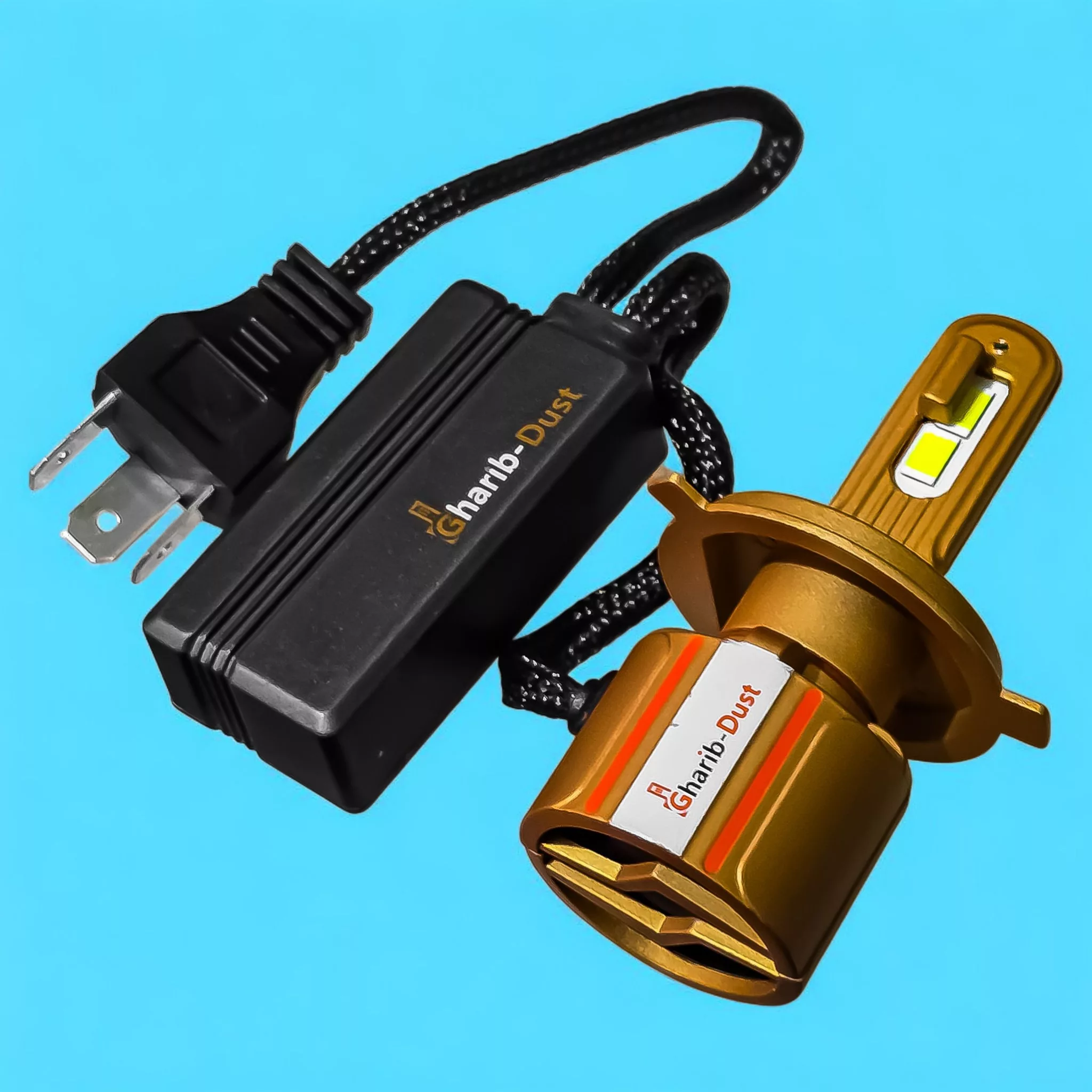 لامپ نور پایین و نور بالا چراغ جلو تک حالته بست یدک مدل یخی کد X19 پایه H4 مناسب برای پراید ۱۳۱، ۱۴۱، ۱۵۱ بسته ۲ عددی