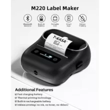پرینتر حرارتی لیبل زن فومیمو مدل M220 به همراه کاغذ بسته سه عددی