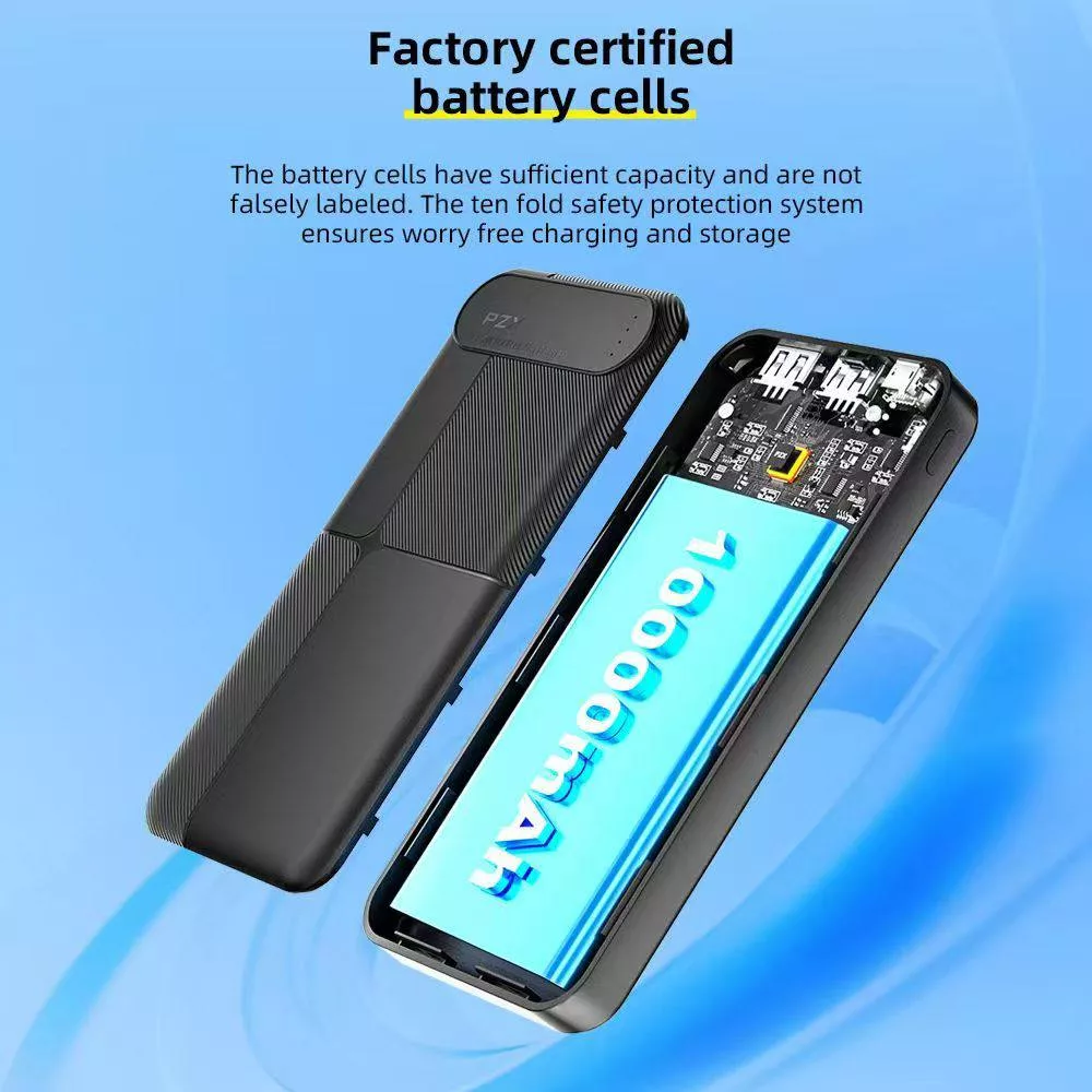 پاوربانک پی زد ایکس مدل V02 ظرفیت 10000 میلی آمپر ساعت