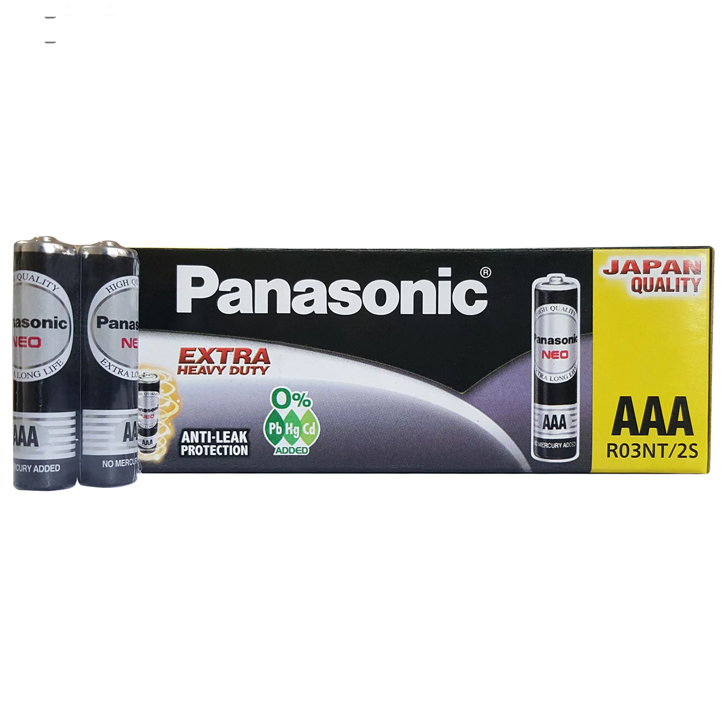 باتری نیم قلمی پاناسونیک مدل extra heavy duty بسته 60 عددی