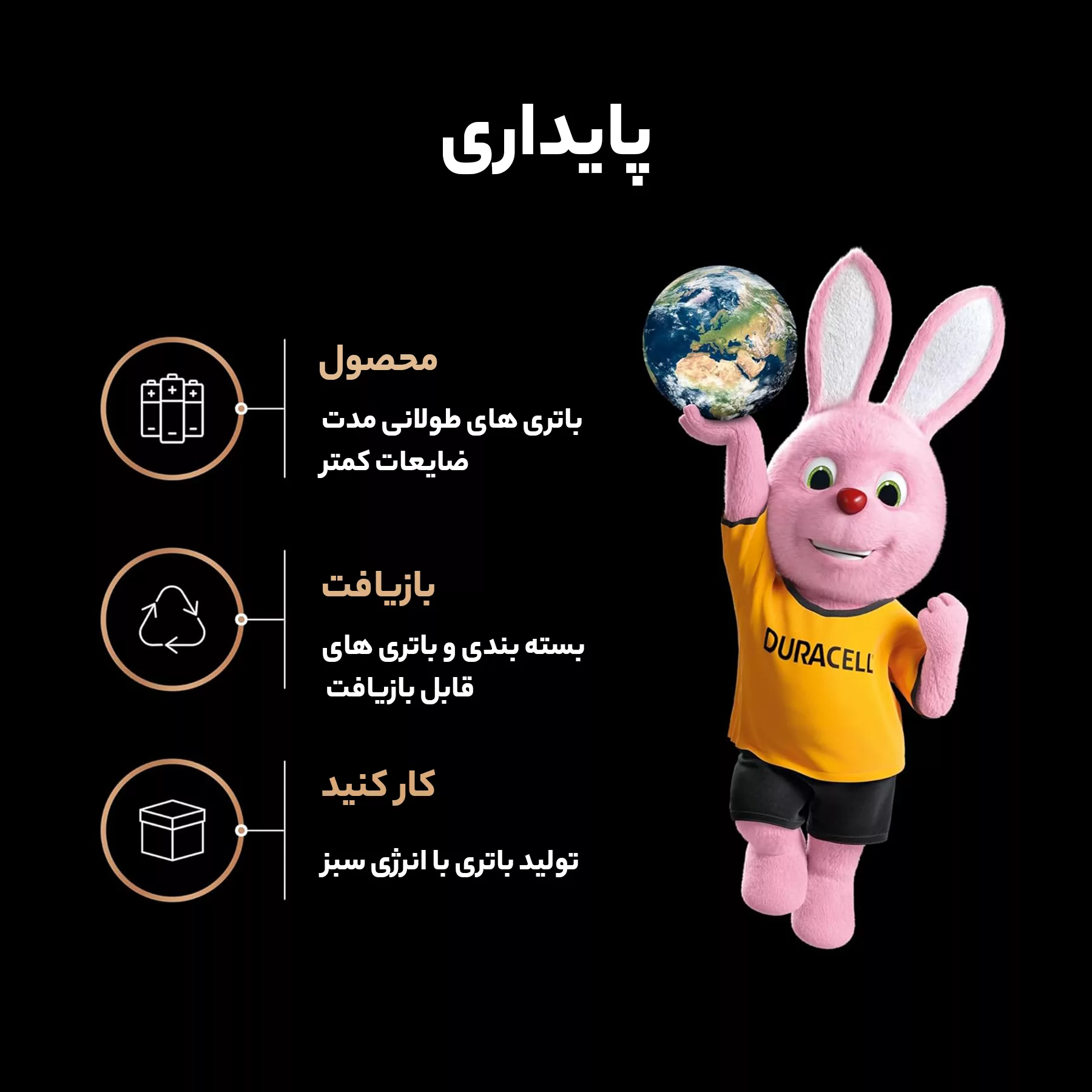 باتری قلمی دوراسل مدل آلکالاین Optimum بسته چهار عددی