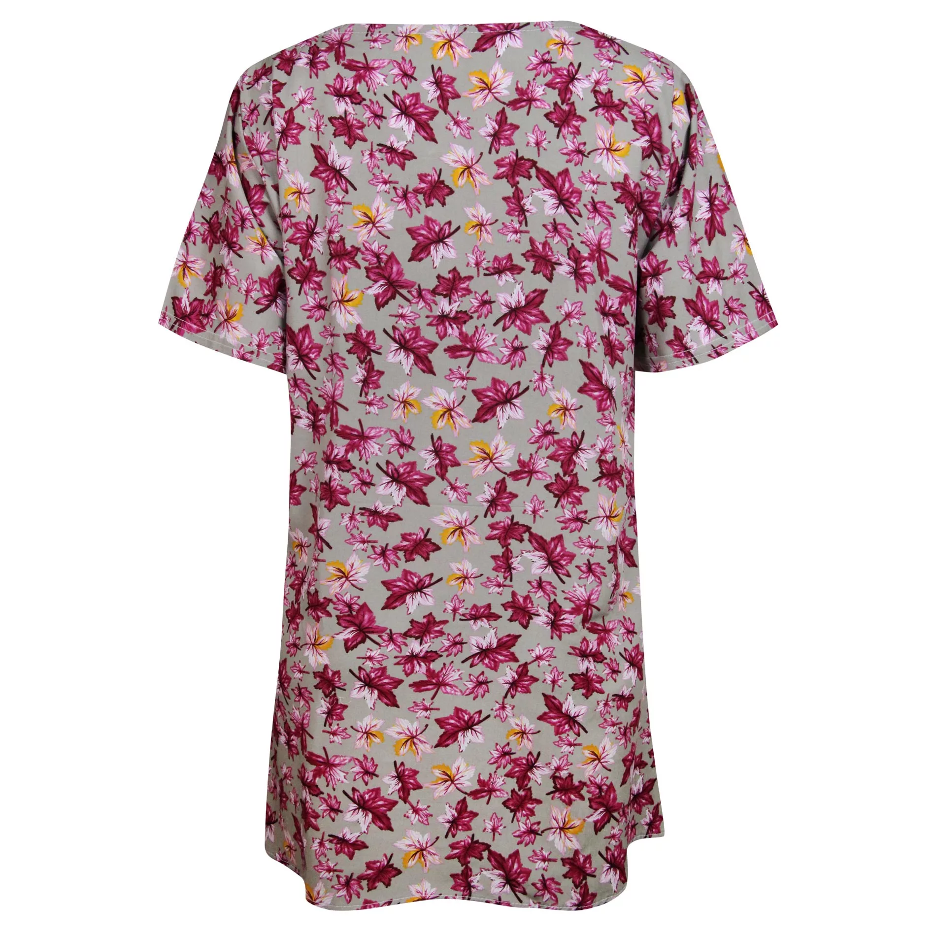 تونیک زنانه ماییلدا مدل برگهای پاییزی کد 5195-8 رنگ سبز روشن