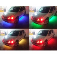 کیت نورپردازی زیر خودرو حرفه ای مدل RGB ریموت دار