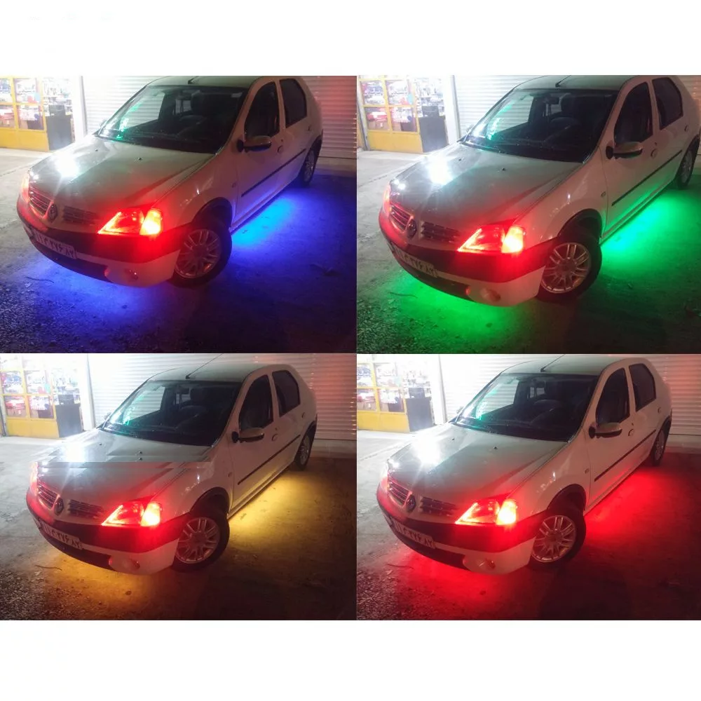 کیت نورپردازی زیر خودرو حرفه ای مدل RGB ریموت دار