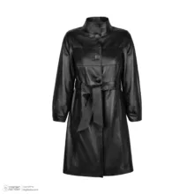 کت چرم زنانه چرم مشهد مدل b0482-001 رنگ مشکی