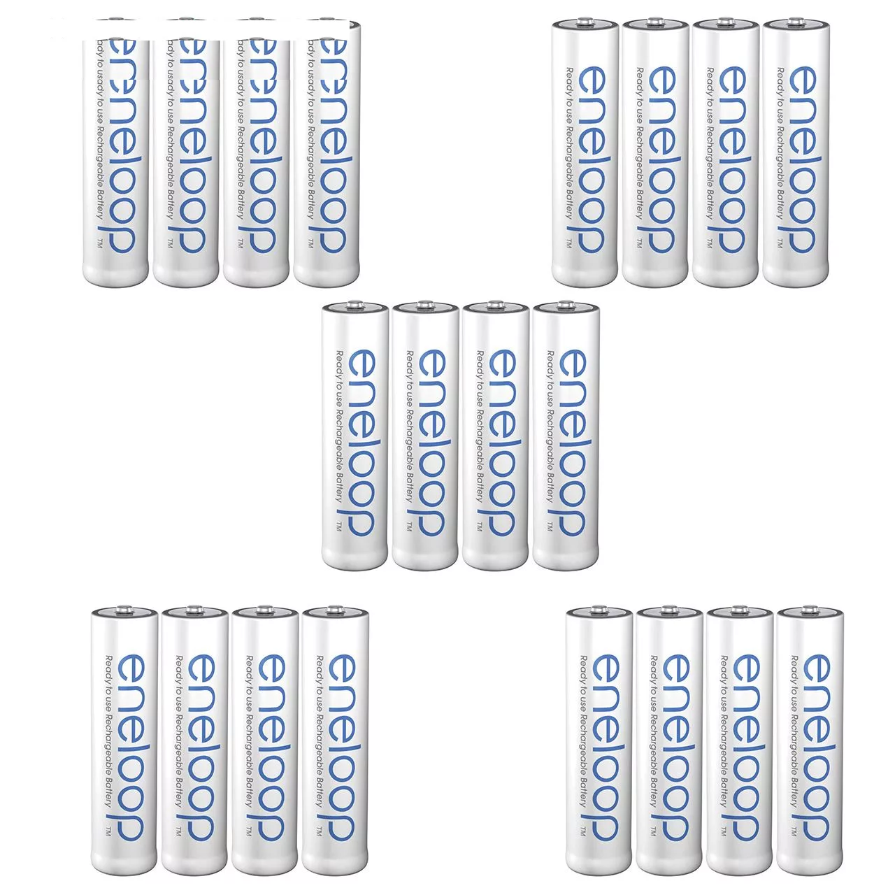 باتری نیم قلمی قابل شارژ پاناسونیک مدل eneloop بسته 20 عددی