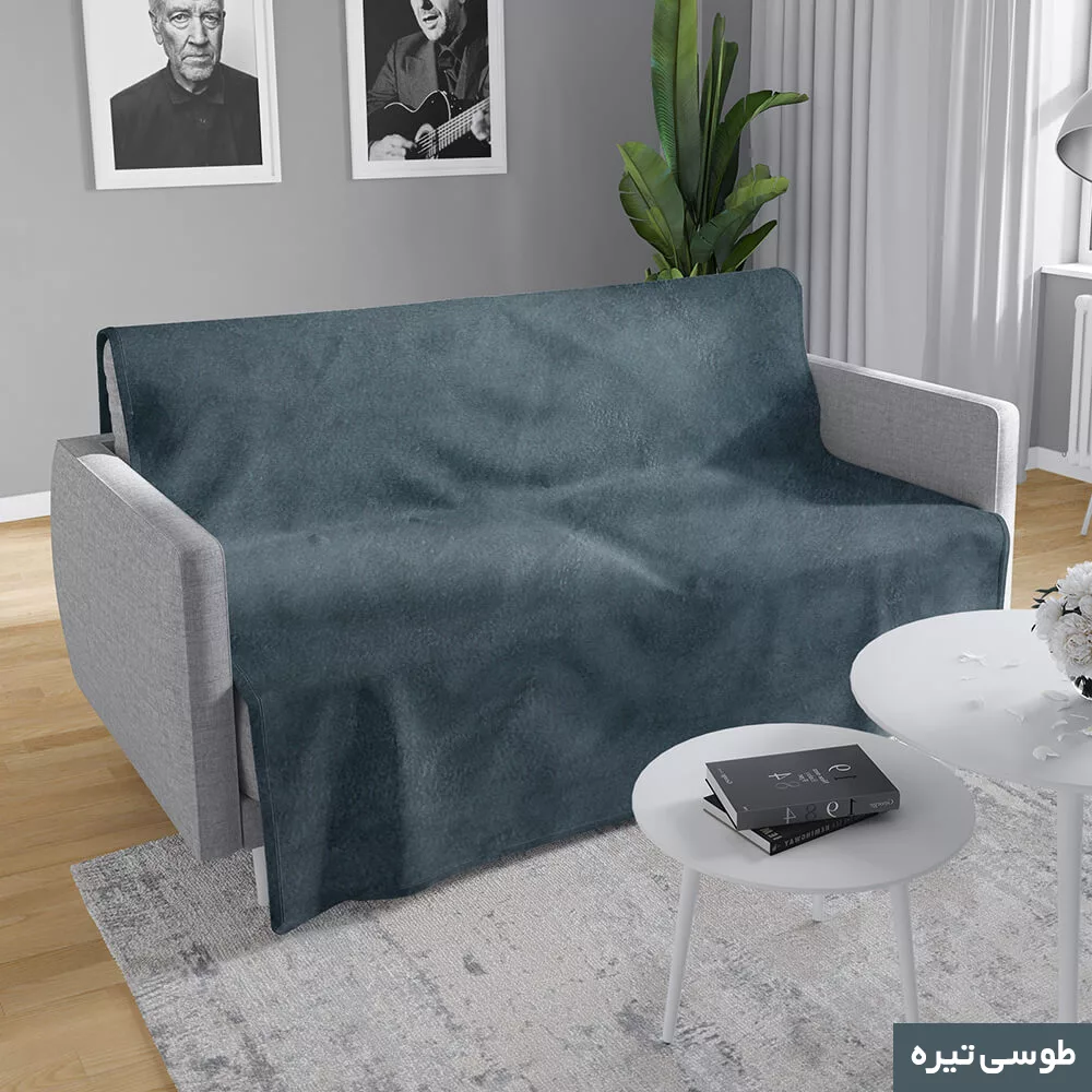 شال مبل شاران هوم مدل مخملی طرح ساده سایز 100×180 سانتی متر