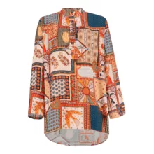 تونیک آستین بلند زنانه السانا مدل راهین کد 222317 رنگ آجری