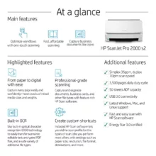 اسکنر اچ‌پی مدل ScanJet Pro 2000 s2