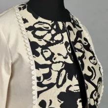کت زنانه مدل کتان خرجکار ژاکارد کد AK1394