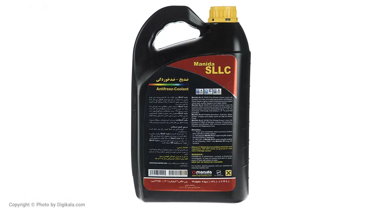 ضدیخ خودرو مانیدا مدل SLLC حجم 3.75 لیتر