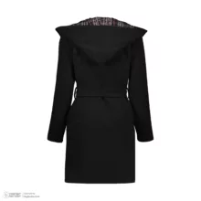 پالتو زنانه مدل کلاه دار عروسکی  رنگ مشکی