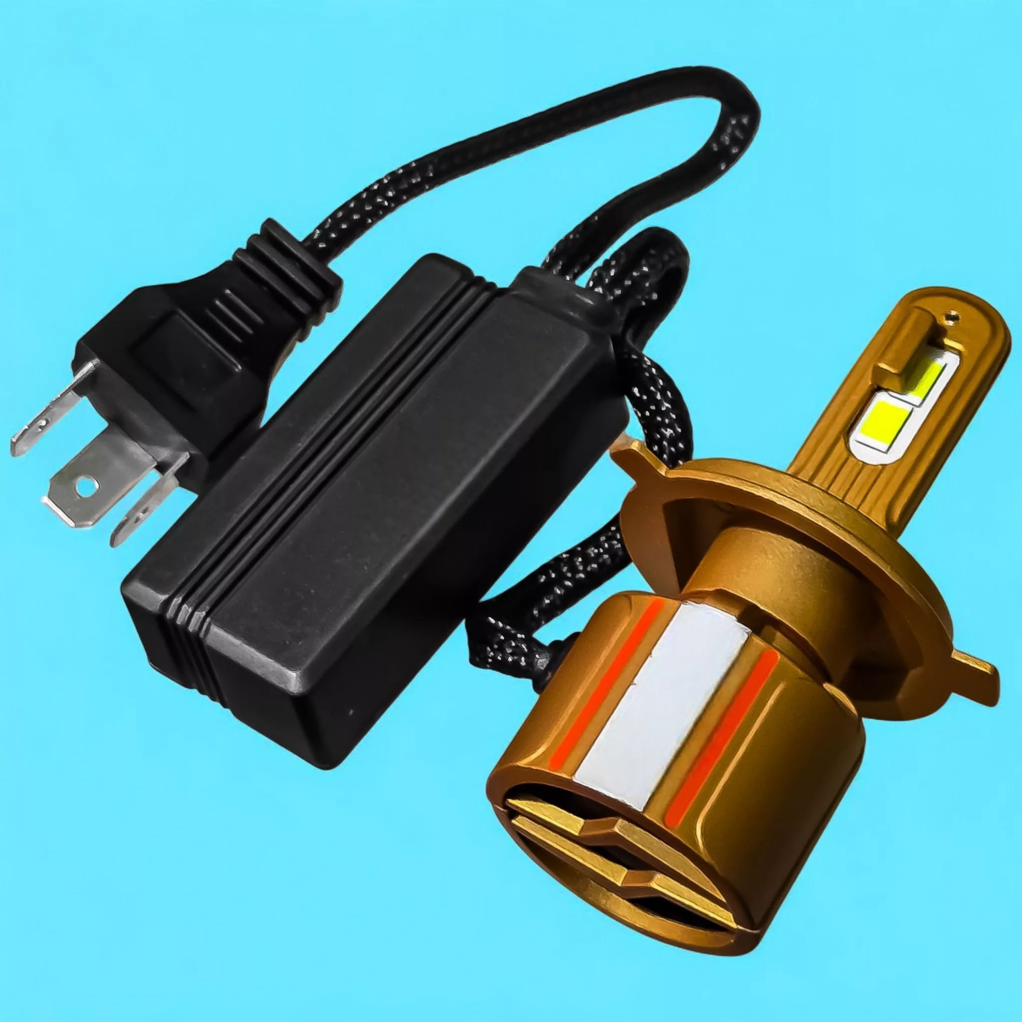 لامپ نور پایین و نور بالا چراغ جلو تک حالته بست یدک مدل یخی کد X19 با پایه H4 مناسب برای پژو 405 بسته ۲ عددی