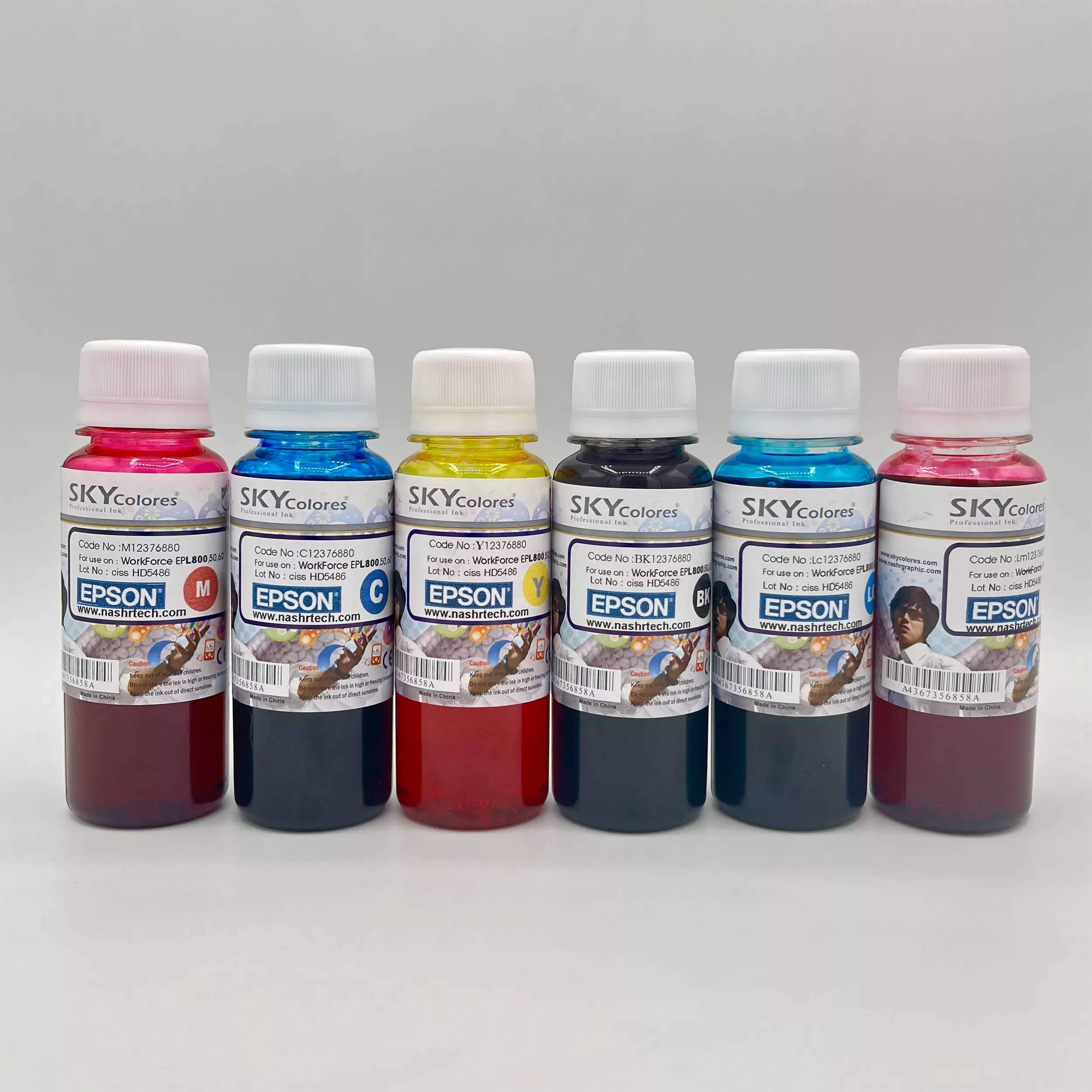 جوهر مخزن اسکای کالر مدل EP100M حجم 100 میلیلیتر مجموعه 6 عددی