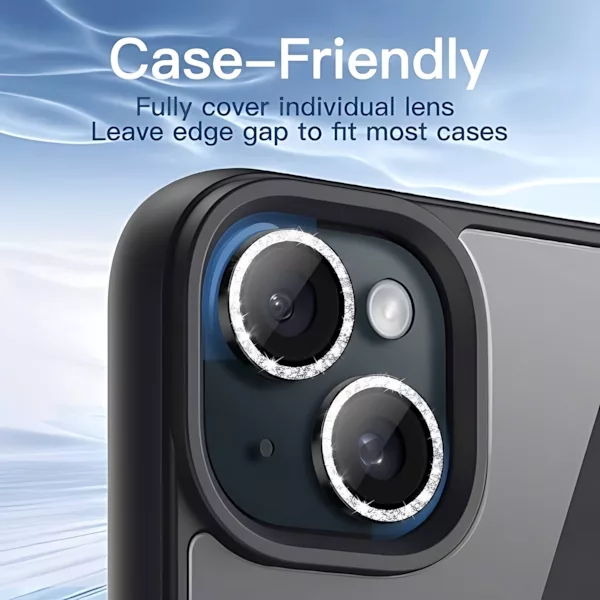 محافظ لنز دوربین چلیپا مدل Luminous مناسب برای گوشی موبایل اپل iPhone 15