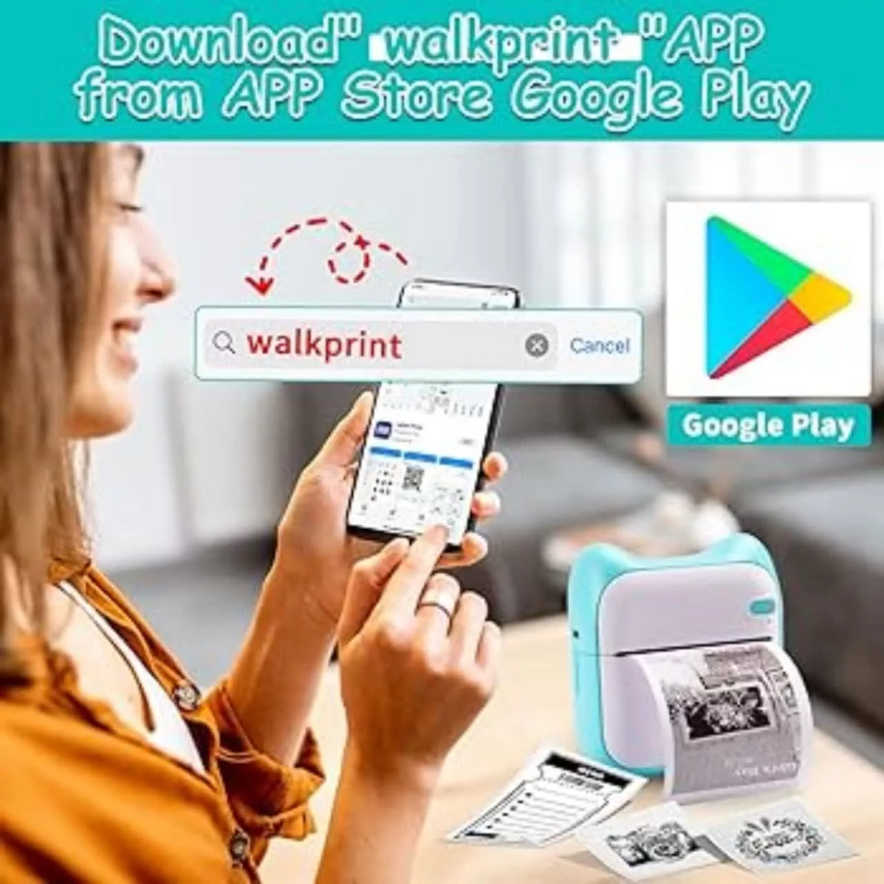 پرینتر لیبل زن ناب سل مدل پرتابل حرارتی شارژی کد NAAB-BL001