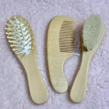 ست شانه و برس کودک ساین بیبی مدل چوبی مجموعه 3 عددی