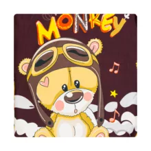 روکش لحاف مایکروفایبر آدنو مدل Little bear کد MC12 یک نفره سایز 220x160 سانتی‌متر