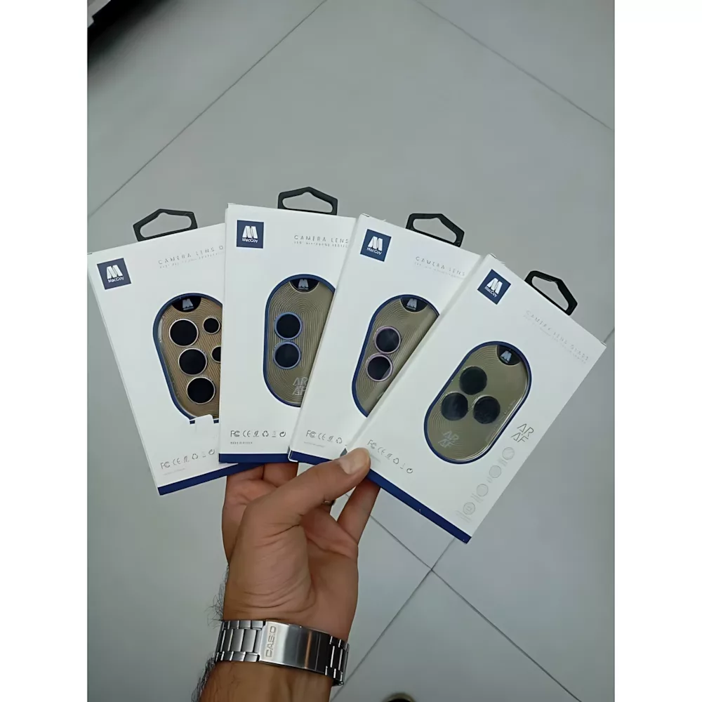 محافظ لنز دوربین شیشهای مک کوی مدل AF مناسب برای گوشی موبایل اپل iPhone 16 Pro