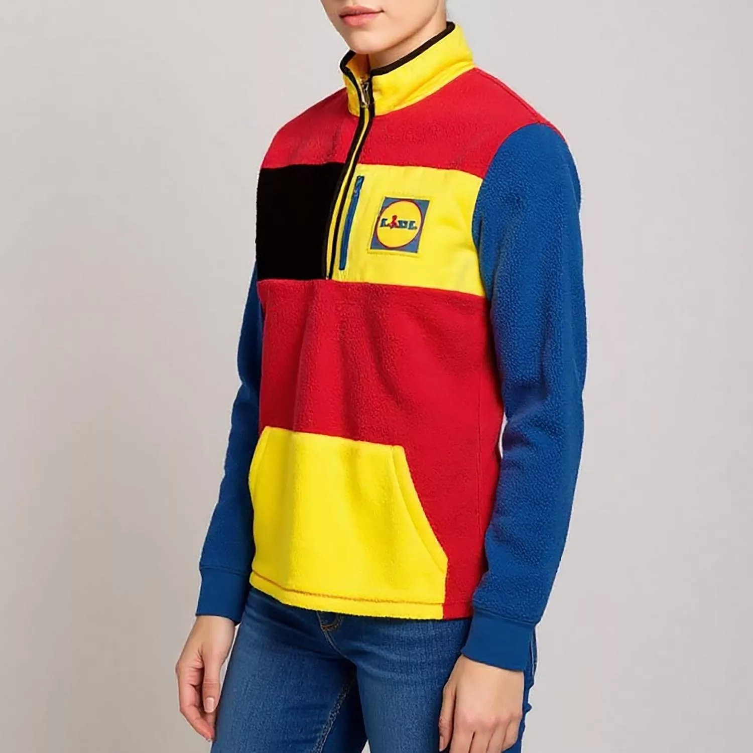 سویشرت زنانه اسمارا مدل نیم زیپ