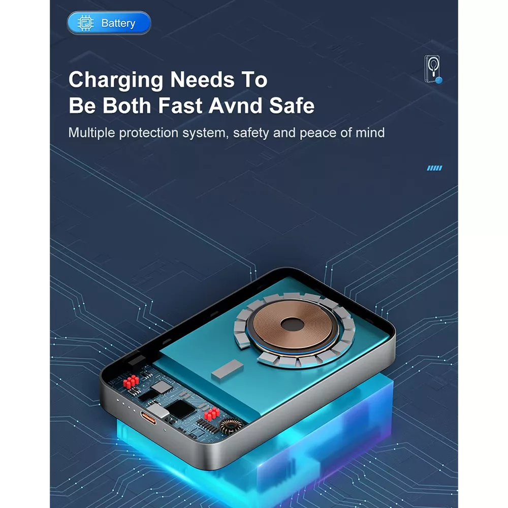 پاوربانک اوفی مدل MagSafe PB-08 22.5W ظرفیت 10000 میلی آمپر ساعت