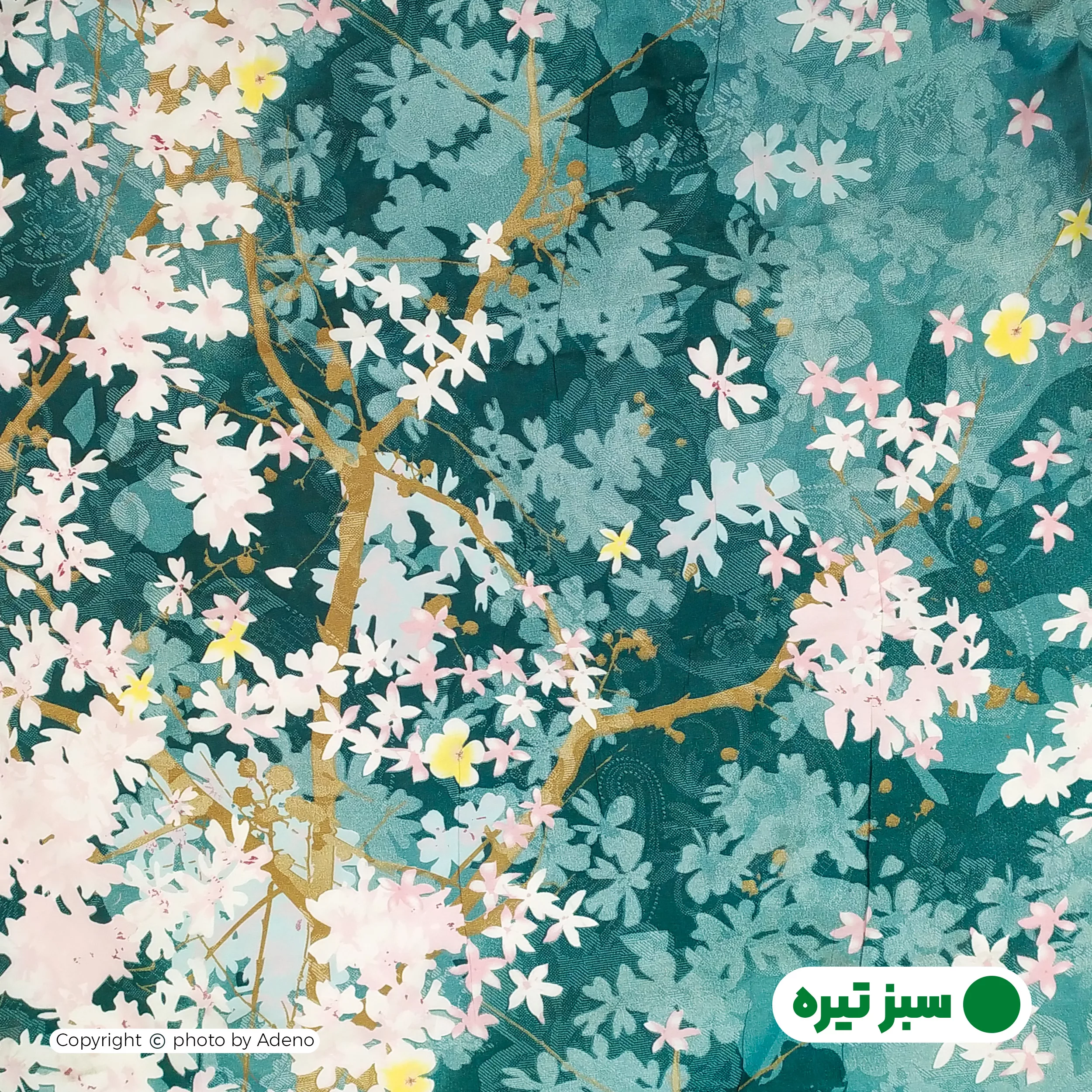 ملحفه آدنو مدل شکوفه کد CH60 دونفره سایز 180x200 سانتی متر