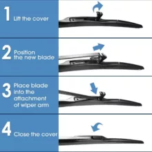 تیغه برف‌ پاک‌کن مدل هیبریدی  مناسب برای ام وی ام X22 و ام وی ام X22 PRO بسته دو عددی