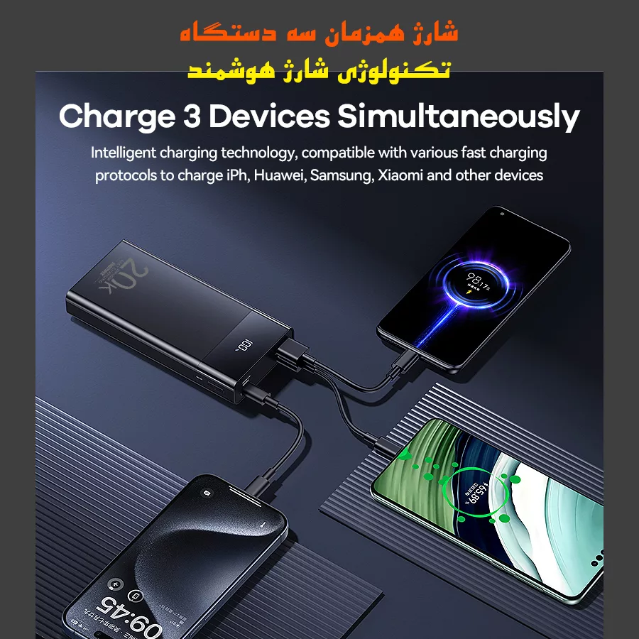 پاوربانک ریمکس مدل RPP-450 22.5W ظرفیت 20000 میلی آمپر ساعت
