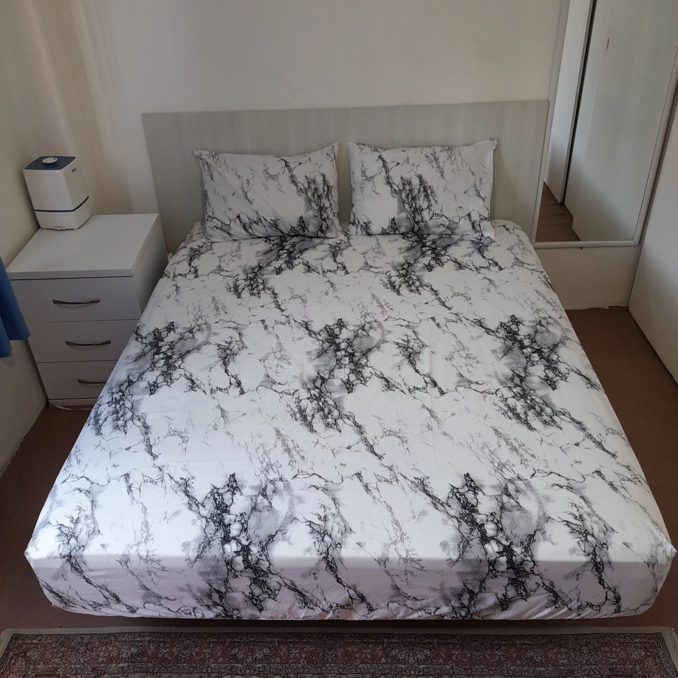 سرویس روتختی مدل ماربل niki.210.h25 کد 160 دو نفره شش تکه