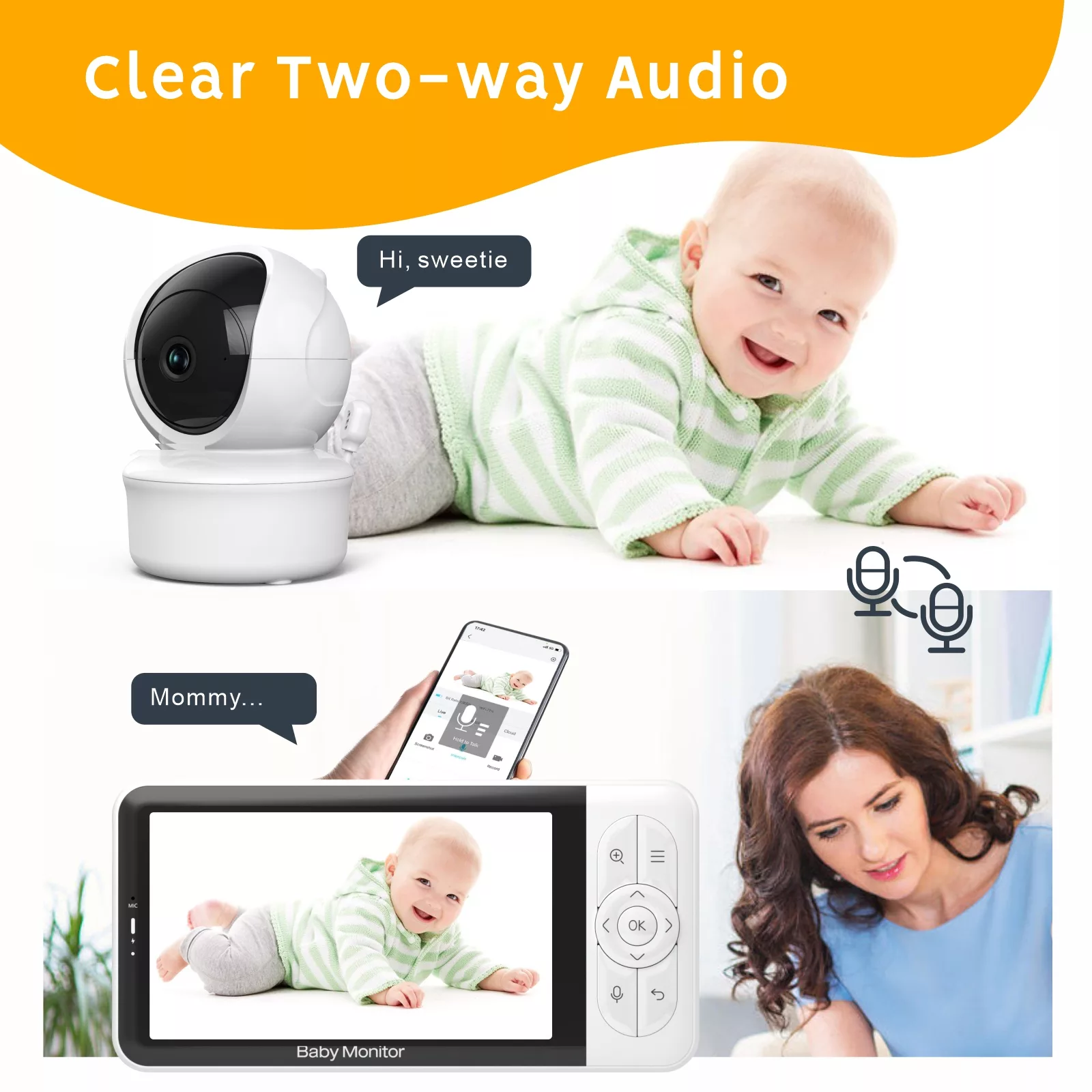 دوربین کنترل کودک طرح دو دوربین مدل B6-T2