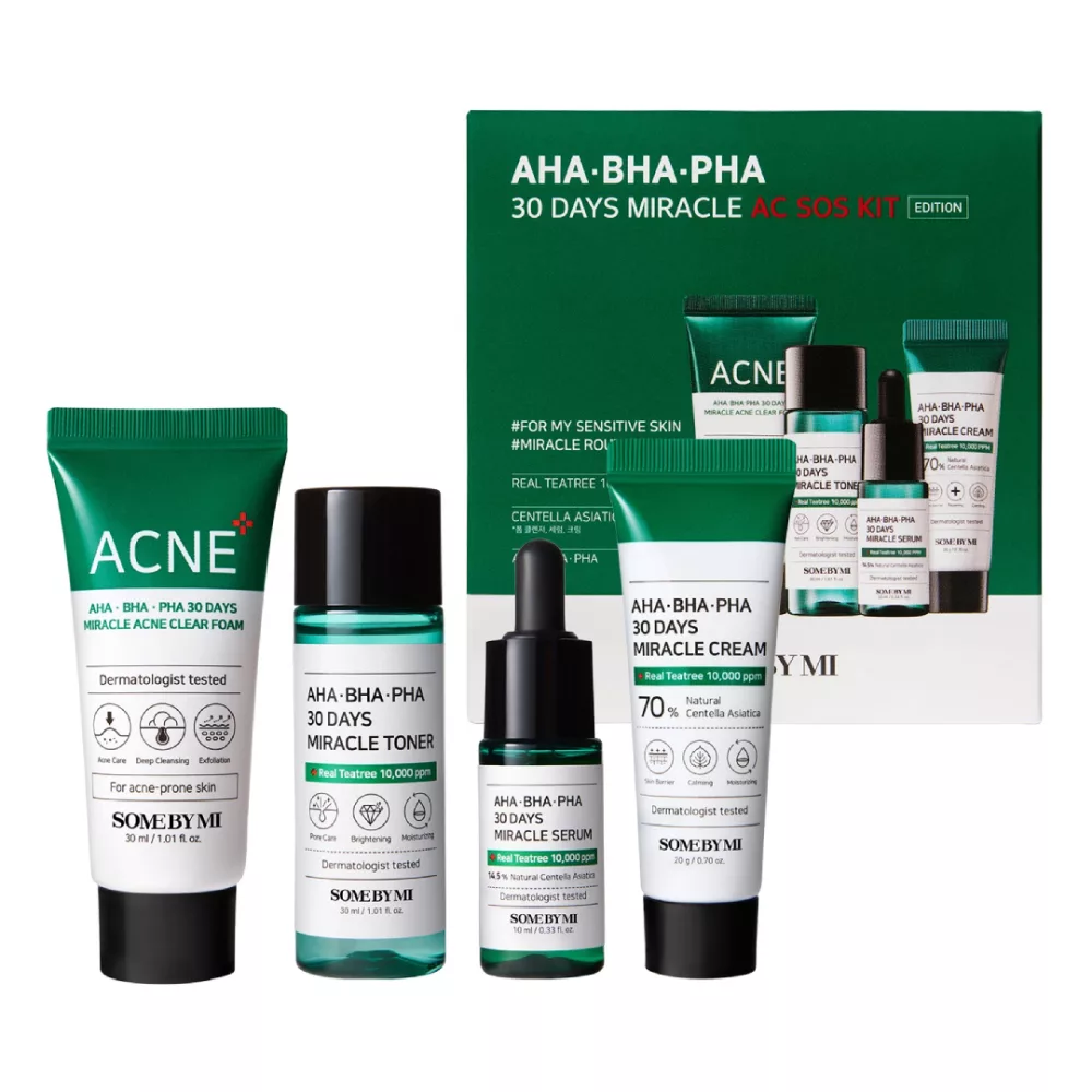 ست مراقبت از پوست سام بای می مدل AHA BHA PHA 30 Days Miracle مجموعه 4 عددی