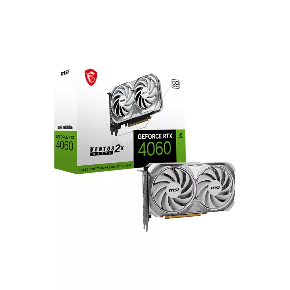 کارت گرافیک مبتنی بر NVIDIA ام اس آی مدل GeForce RTX™ 4060 VENTUS 2X WHITE 8G OC