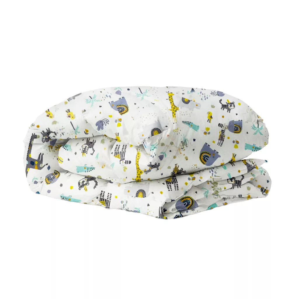 روکش لحاف کتان آدنو مدل حیوانات کد FI45 یک نفره سایز 220x160 سانتی‌متر