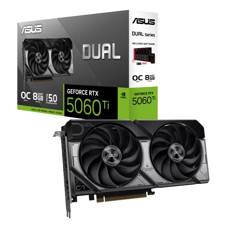 کارت گرافیک مبتنی بر NVIDIA ایسوس مدل Dual RTX 5060 TI OC 8GB