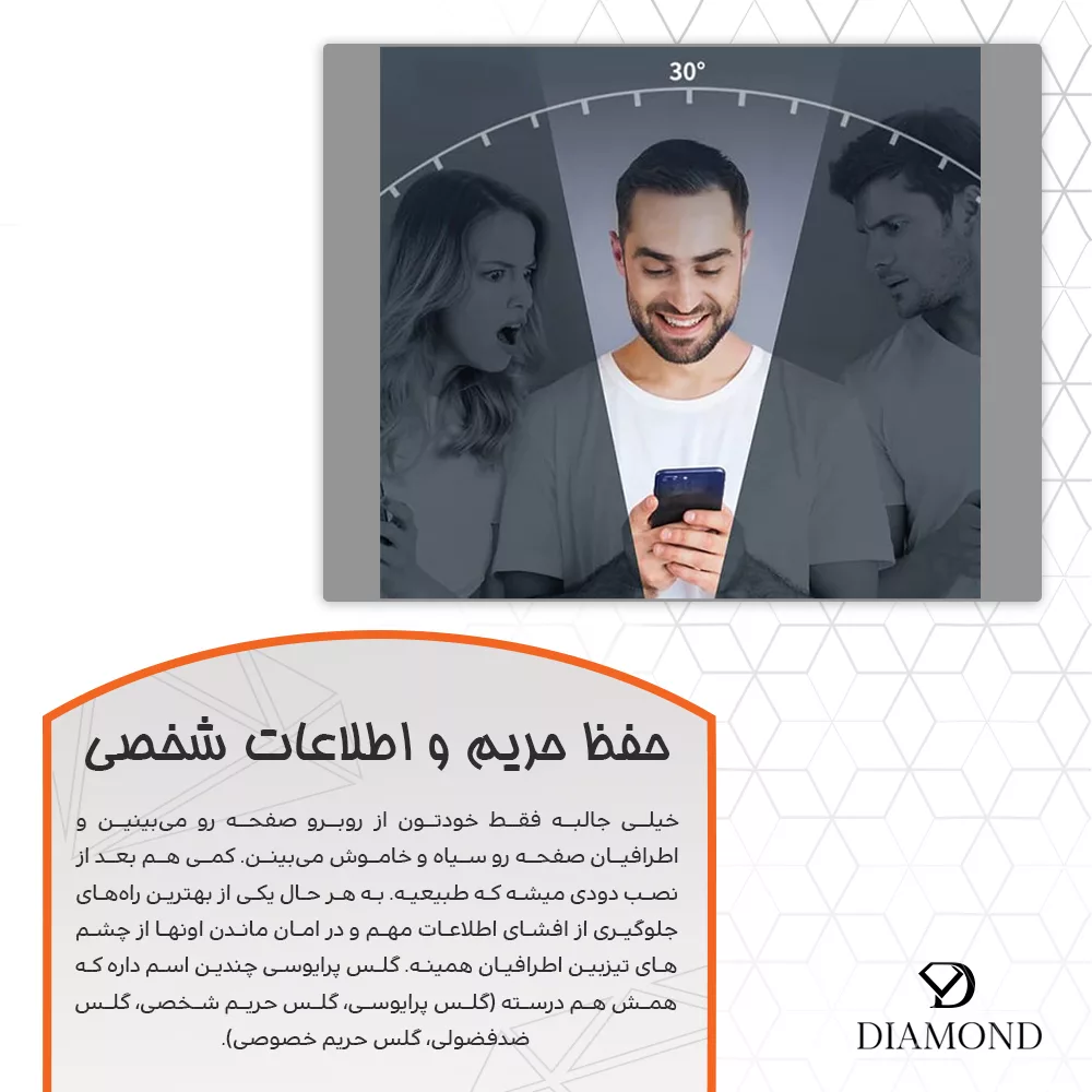 محافظ صفحه نمایش حریم شخصی دیاموند مدل Tough مناسب برای گوشی موبایل سامسونگ Galaxy S24 Ultra