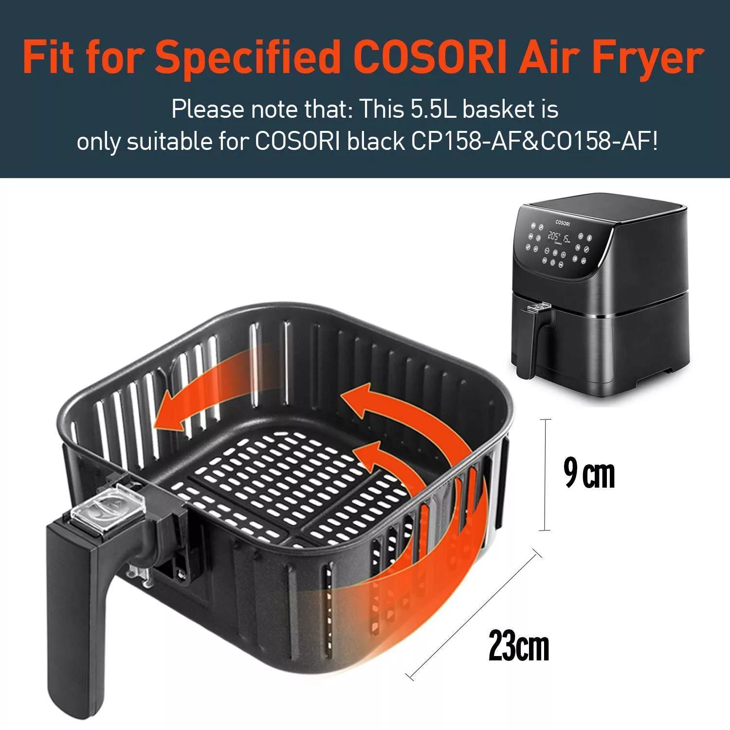 سرخ کن بدون روغن کوزوری مدل CP158-AF