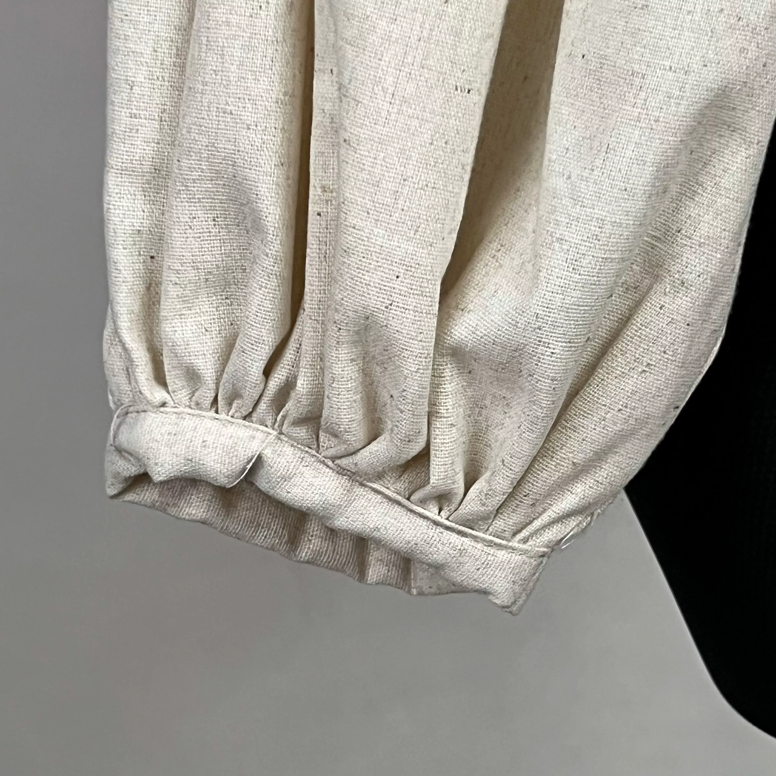کت رسمی زنانه مدل لینن آستین فانوسی کلوش کد AK1319 رنگ کرم