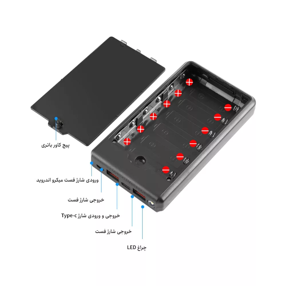باکس پاور بانک هاول مدل DIY 6