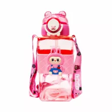 قمقمه کودک مدل لبوبو عروسکی گنجایش 0.65 لیتر همراه آویز